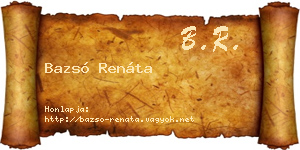 Bazsó Renáta névjegykártya