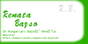 renata bazso business card